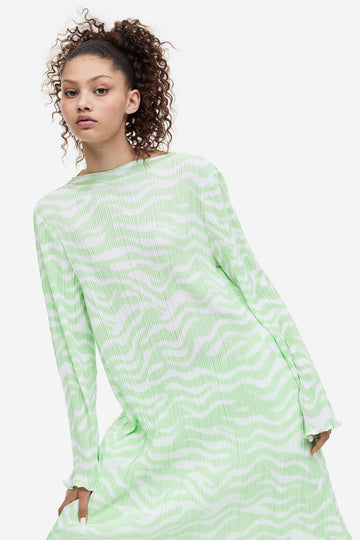 H&M Weave Pleated Dress